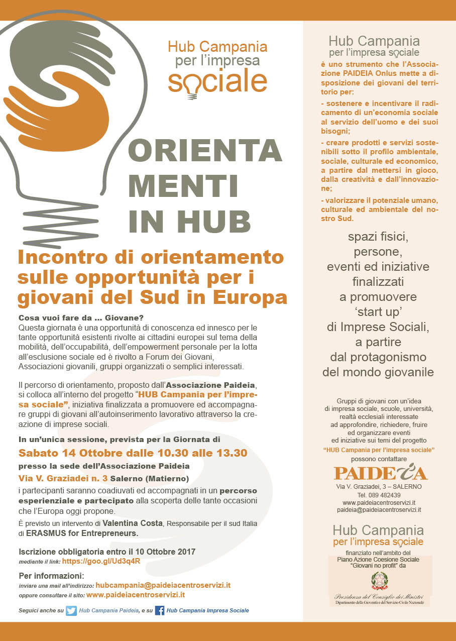 HUB Campania: nuovo incontro di orientamento sulle opportunità per i giovani del Sud in Europa